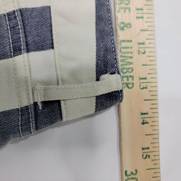 Vince Camuto Jeans Womens 2 Striped Navy White Five Pocket Skinny Retro Preppy - Picture 9 of 16